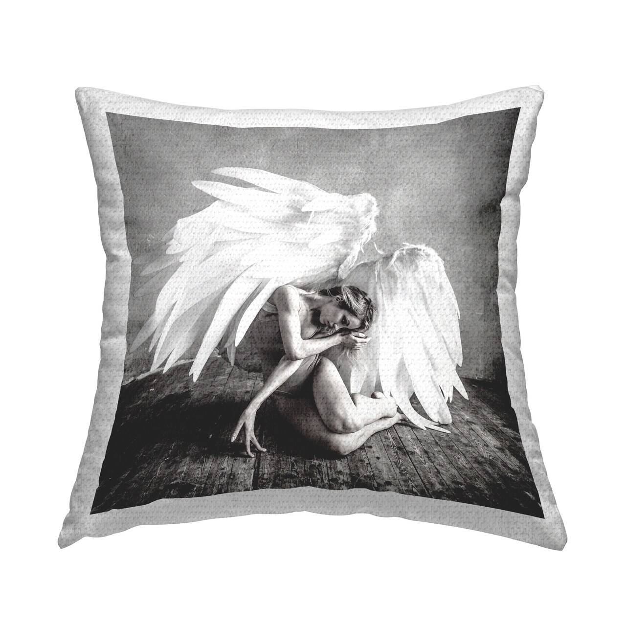 Spiritual Angel Woman Design by PhotoINC. Studio Outdoor Printed Pillow